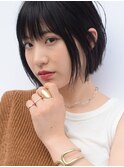 巻かないストレートボブ