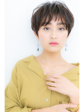 カバーヘアアンドスパ ブリス 浦和(COVER HAIR&SPA bliss) モードクールな黒髪小顔マニッシュショートZ浦和20代30代40代