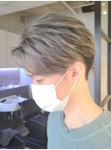 韓国マッシュ/センターパート/シルバーアッシュ/MEN’S HAIR