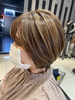 プログレス 小手指店(PROGRESS)&nbsp;白髪ぼかしハイライト/セミディ[大人可愛い小手指30代40代50代]