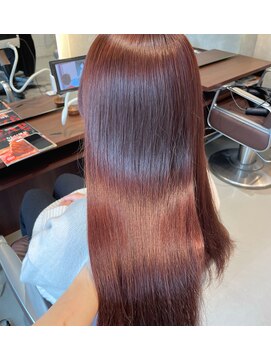 ヘアーメイクチック(HAIR MAKE CHiC) ピンクブラウンベージュカラー透明感カラーワンカラー