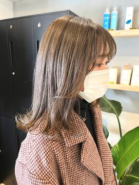 ホーム(HOME) ダブルカラーミルクティーベージュカラーケアブリーチ韓国ヘア