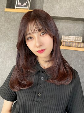 空 ショコラブラウン/顔周りカット/レイヤーカット