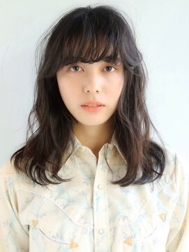 アンドレイ 表参道(andrey) [ANDREY]グレーベージュ/レイヤーロング/前髪パーマ黒髪カタログ