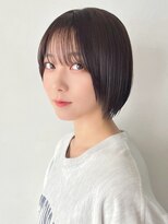 アルバム 新宿(ALBUM SHINJUKU) ショートボブ_グレーベージュレイヤーロング前髪パーマ_9659