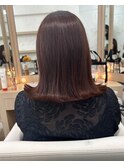 切りっぱなし外ハネボブ×ＡＶＥＤＡオレンジレッドカラー