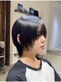 ショートウルフカットネオウルフカット顔まわりレイヤーカット