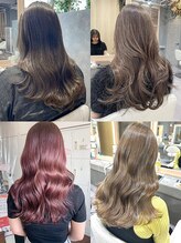 赤味が気になる方へ"透明感カラー"&さらに透明感をプラス"ブリーチなしダブルカラー"◎