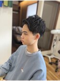 アップバング×ツーブロスタイル