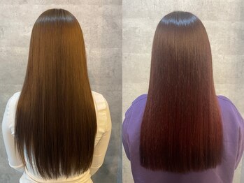 ブレイブ ヘアデザイン(BRaeVE hair design)の写真/【多治見】縮毛矯正で失敗経験のある方にこそ試してほしい！柔らかい手触りの自然なストレートに☆