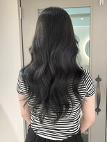 ネオリーブ チロル 横浜西口店(Neolive CiroL.)&nbsp;ブルーブラック黒髪ロング韓国ヘアレイヤーカット小顔【横浜】