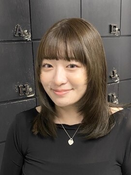 ヘアー アイス 御器所本店(HAIR ICI) ブリーチなしカラーヘーゼルベージュレイヤーカット