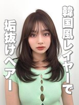 アマトウキョウ アユンチェ(AMA TOKYO×AYUNCHE) 前髪顔まわり韓国ヘアレイヤーカットサイドバンク2wayバンク韓国