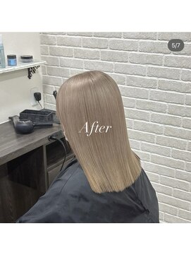 アボックス(abox) ミルクティーグレージュ ムラ修正 暖色残留