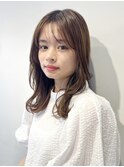 大人ボブ/アッシュカラー／黒髪スタイル/チョコレートブラウン