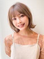 アグノス 青山(Agnos) 斜めバング20代30代40代◎ダークアッシュ薄めバング美髪艶感