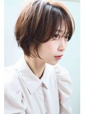 大人小顔ショートボブ30代40代50代丸みショート