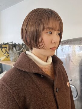 マカロニコースト(macaroni coast) 前髪ありショートボブミニボブリップラインボブ