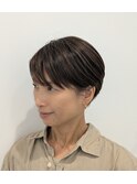 大人女性×ショート×ミニボブ×前髪短め【北千住】