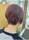 レディースショート×ピンクベージュ