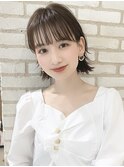 大人可愛い/ショートボブ/小顔/スリークボブ/外ハネボブ【江角】