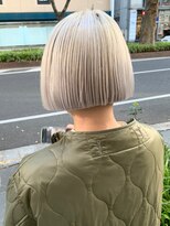 ディーカヘアーセンダイ(Di KA HAIR sendai)&nbsp;ミニボブ/ブリーチ/切りっぱなし/ブロンド/ハイトーン/透け感