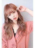 【OZ田中】ピンクベージュとほつれウェーブで魅惑の大人ヘア