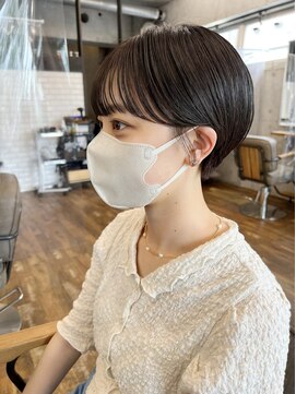 エムクランメイクス 原宿 表参道(m.clan MAKE'S) マッシュショートヘア丸みショートカット黒髪ショート20代30代