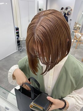 ディッシィ 立川(D'ICI) FUMI~ミルクティーベージュとボブ