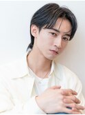 束間ツーブロックマッシュ/センターパート/ツイスト/ビジネス