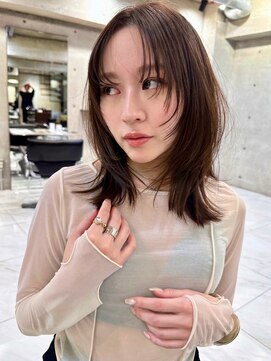 サイン 表参道(SIGN) 韓国ヘアグレージュカラーブリーチ無し髪質改善イヤリングカラー