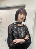 ◎切りっぱなしボブ縮毛矯正ミニボブストレートパーマ