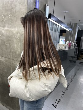 キング 枚方店(K!ng) 縮毛矯正髪質改善ハイライトレイヤーカット枚方美容室エクステ