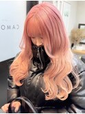【ブリーチカラー】ハイトーンピンクカラー
