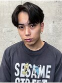 フェザーパーマナチュラルセンターパート