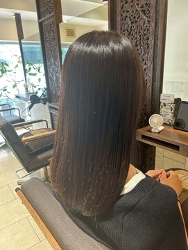 ヘアリゾート粋 ティガ 池袋店(tiga) 髪質改善/艶髪ストレート/美髪/艶髪/ダークブラウン