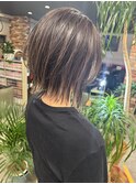 ボブレイヤー レイヤーカット 前髪なしショート カット カラー