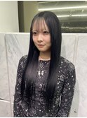 黒髪ロング