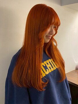 エトレ(etore) 透明感オレンジブラウン/レイヤーカット/ロング
