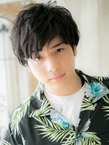 メンズヘア ビーセカンド 草加店(MENS HAIR B-2)&nbsp;20代30代ブラック刈り上げない韓国束感フェザーマッシュZ草加