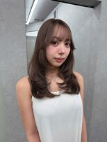 ボタン ハカタ(VOTAN hakata)&nbsp;【柿本真優】レイヤーカット/シースルーバング/ベージュカラー