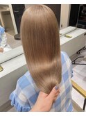 韓国風レイヤーカットブリーチダブルカラー前髪