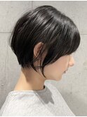 武蔵小杉白髪染めハンサムショートウルフベージュアッシュグレー