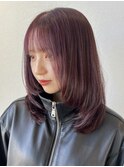 桑名ミディアムレイヤーカットハッシュカット韓国ウルフカット