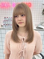 ジルスタジオ(JILL STUDIO)&nbsp;JILL STUDIO ハイトーンミルクティーベージュ/レイヤーカット/栄