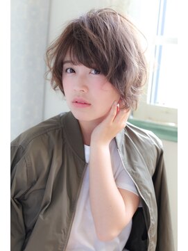 スーベニール(souvenir) Frenchモーブアッシュボブ ×イルミナカラー 　エアリーショート