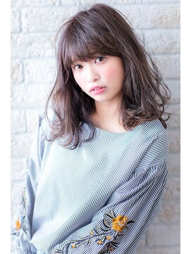 ヘアーアートシフォン 池袋西口店(Hair art chiffon) デザインカラー丸みショート無造作カールボブディイルミナカラー