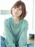 斜め前髪×軽めレイヤーボブ【Aina銀座 伊藤彩】