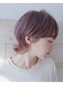 ウルフカット×ラベンダーアッシュ