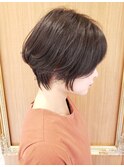 浦和ショートヘアショートカット韓国白髪ぼかし白髪染めボブ